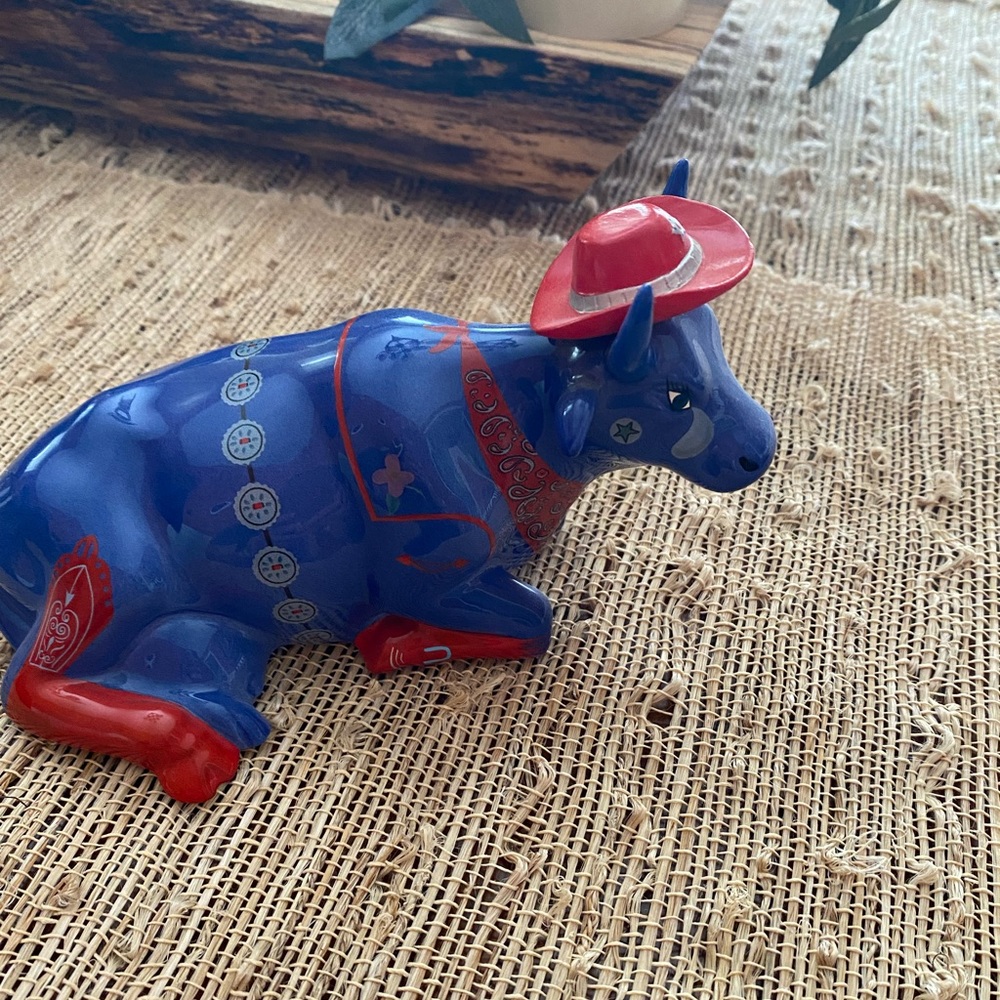 Cow Parade "Even Cowgirls Get the Blues" Cow Figurine